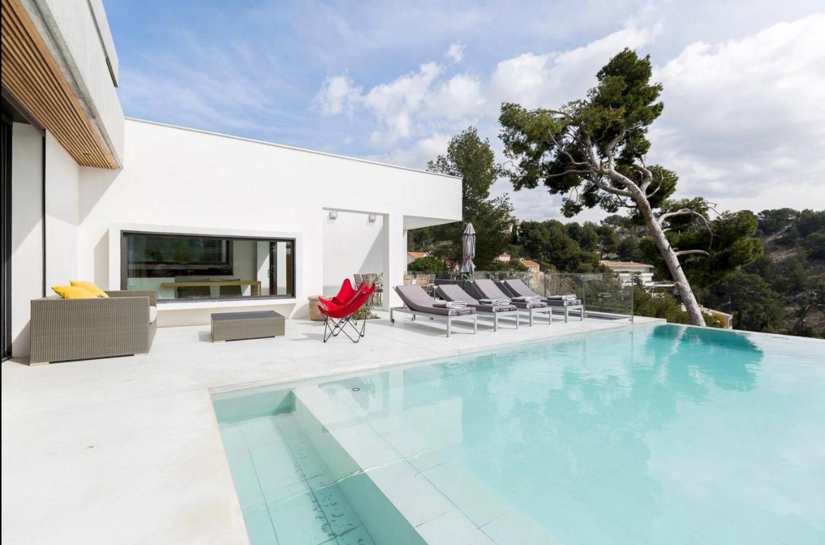 Magnifique Villa D'Architecte & Piscine A Debordement Марсель Экстерьер фото